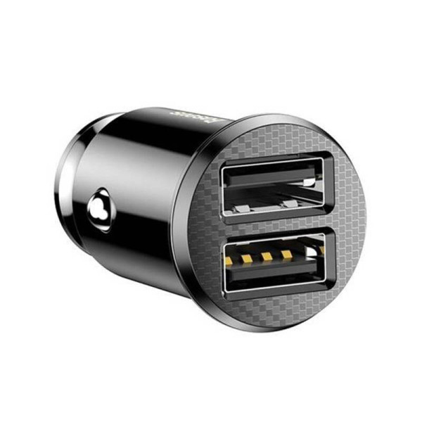 Baseus Grain 2x USB 5V 31A automobilinis įkroviklis juodas