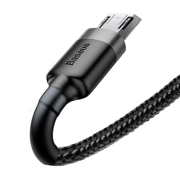Baseus Cafule Micro USB laidas 24A 05m pilkas + juodas