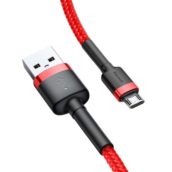 Baseus Cafule Micro USB laidas 24A 1m raudonas