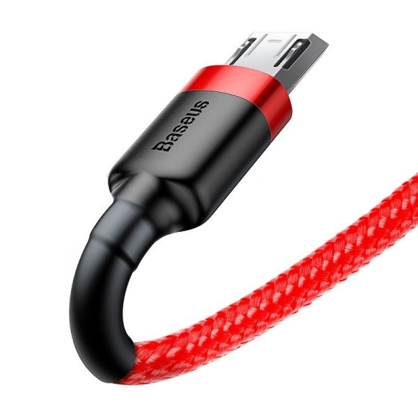 Baseus Cafule Micro USB laidas 24A 1m raudonas