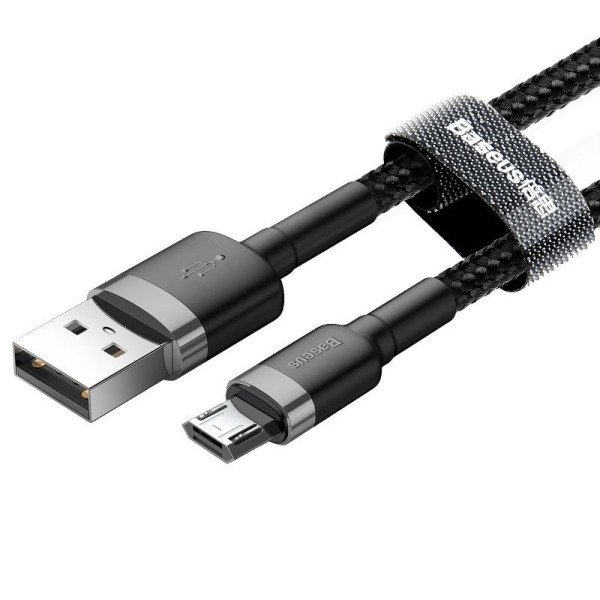 Baseus Cafule Micro USB laidas 24A 1m pilka + juoda