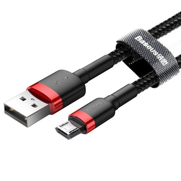Baseus Cafule Micro USB laidas 24A 1m raudona + juoda
