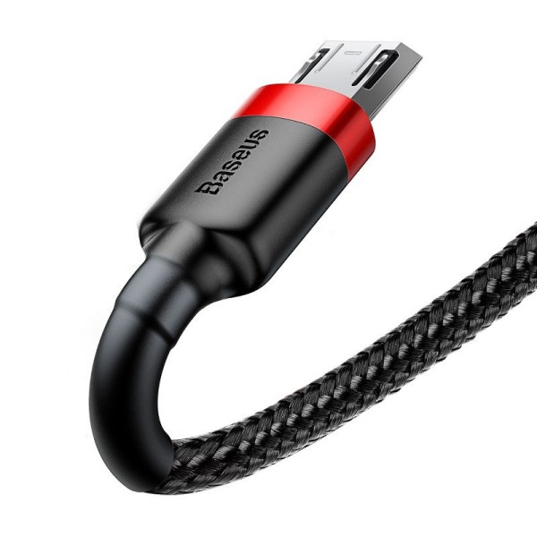 Baseus Cafule Micro USB laidas 24A 1m raudona + juoda