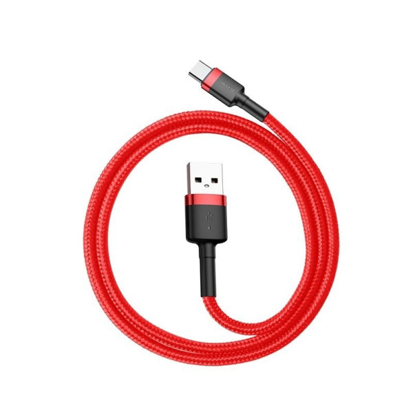 „Baseus Cafule“ kabelis USB-C 3A 1 m raudonas