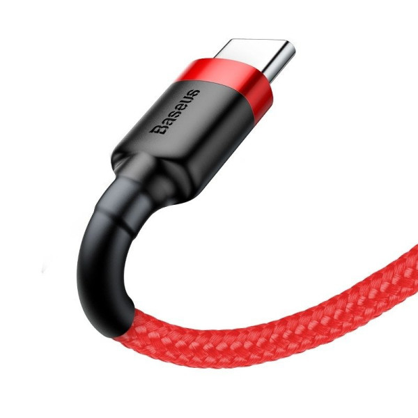 „Baseus Cafule“ kabelis USB-C 3A 1 m raudonas