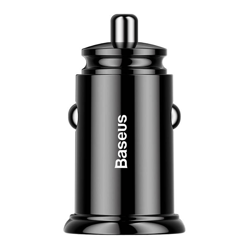 Baseus Circular 2xUSB QC30 5A 30W automobilinis įkroviklis juodas Baseus Circular 2xUSB QC30 5A 30W automobilinis įkroviklis juodas