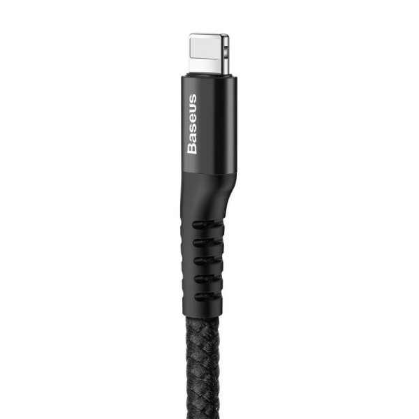 Baseus Spyruoklinis kabelis Lightning 1m 2A juodas