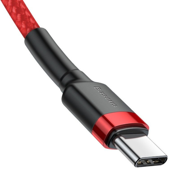 „Baseus Cafule“ kabelis USB-C PD 20 QC 30 60 W 1 m raudonas