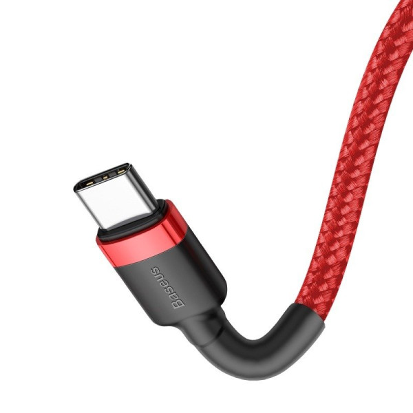 „Baseus Cafule“ kabelis USB-C PD 20 QC 30 60 W 1 m raudonas
