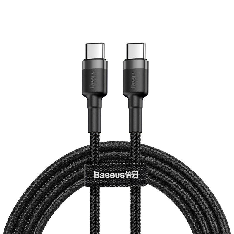 „Baseus Cafule“ kabelis USB-C PD 20 QC 30 60 W 1 m juoda + pilka „Baseus Cafule“ kabelis USB-C PD 20 QC 30 60 W 1 m juoda + pilka