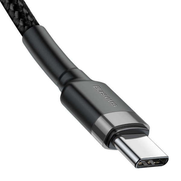 „Baseus Cafule“ kabelis USB-C PD 20 QC 30 60 W 1 m juoda + pilka