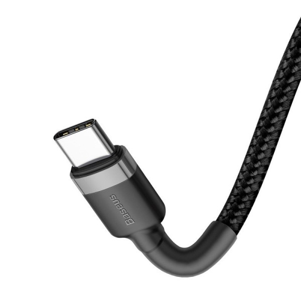 „Baseus Cafule“ kabelis USB-C PD 20 QC 30 60 W 1 m juoda + pilka