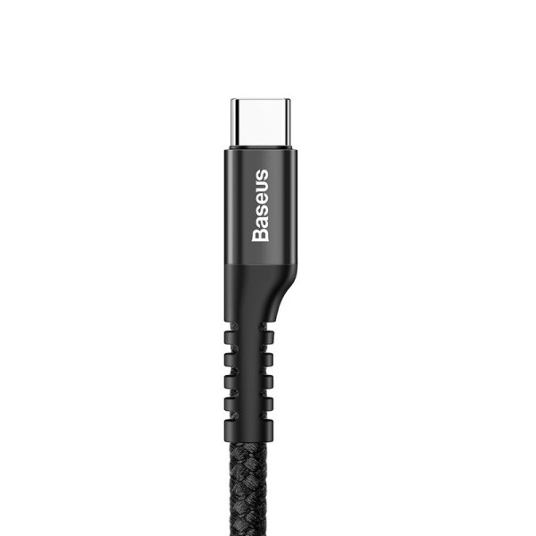 „Baseus“ spyruoklinis USB-C laidas 1 m 2A juodas