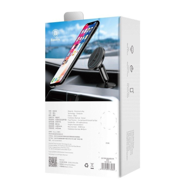 „Baseus Bullet“ magnetinis laikiklis automobiliui juodas