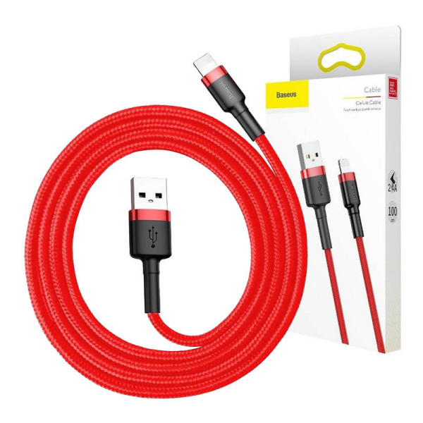 Baseus Cafule USB Lightning Cable 24A 05m raudonas