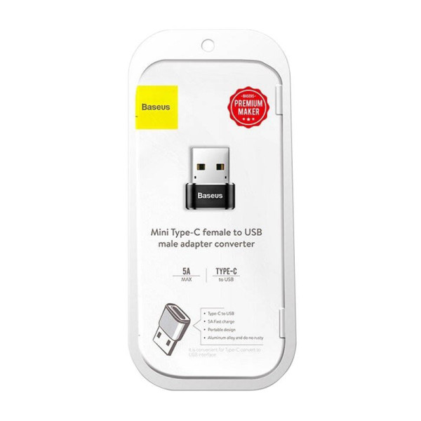„Baseus“ USB-C į USB-A adapteris 5A juodas