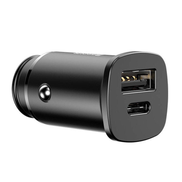 Baseus Square PPS QC40 / PD30 5A 30W automobilinis įkroviklis juodas