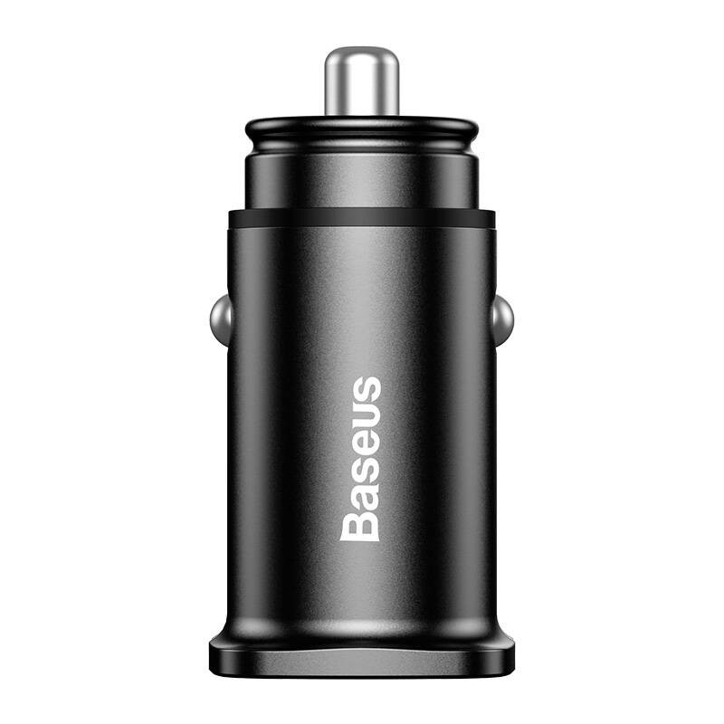 Baseus Square 2xUSB QC30 5A 30W automobilinis įkroviklis juodas Baseus Square 2xUSB QC30 5A 30W automobilinis įkroviklis juodas
