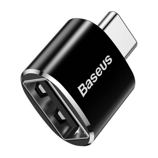 „Baseus“ USB į USB Type-C adapteris 24A juodas