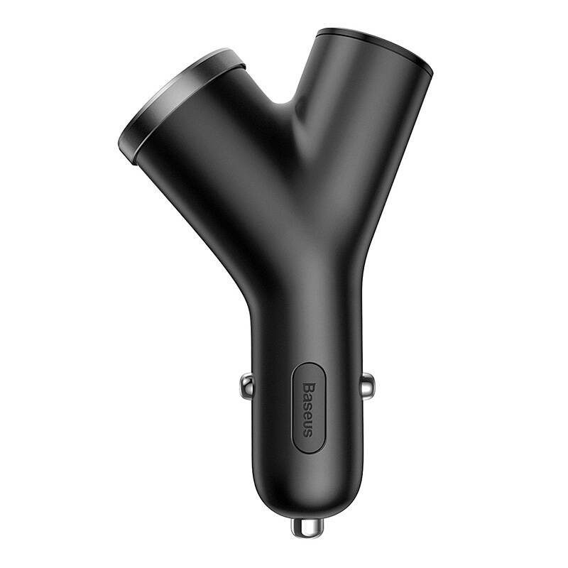 Baseus Y Type 2xUSB 34A 40W automobilinis įkroviklis juodas Baseus Y Type 2xUSB 34A 40W automobilinis įkroviklis juodas