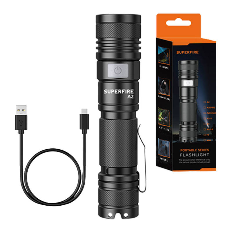 Žibintuvėlis Superfire A2 650lm USB Žibintuvėlis Superfire A2 650lm USB