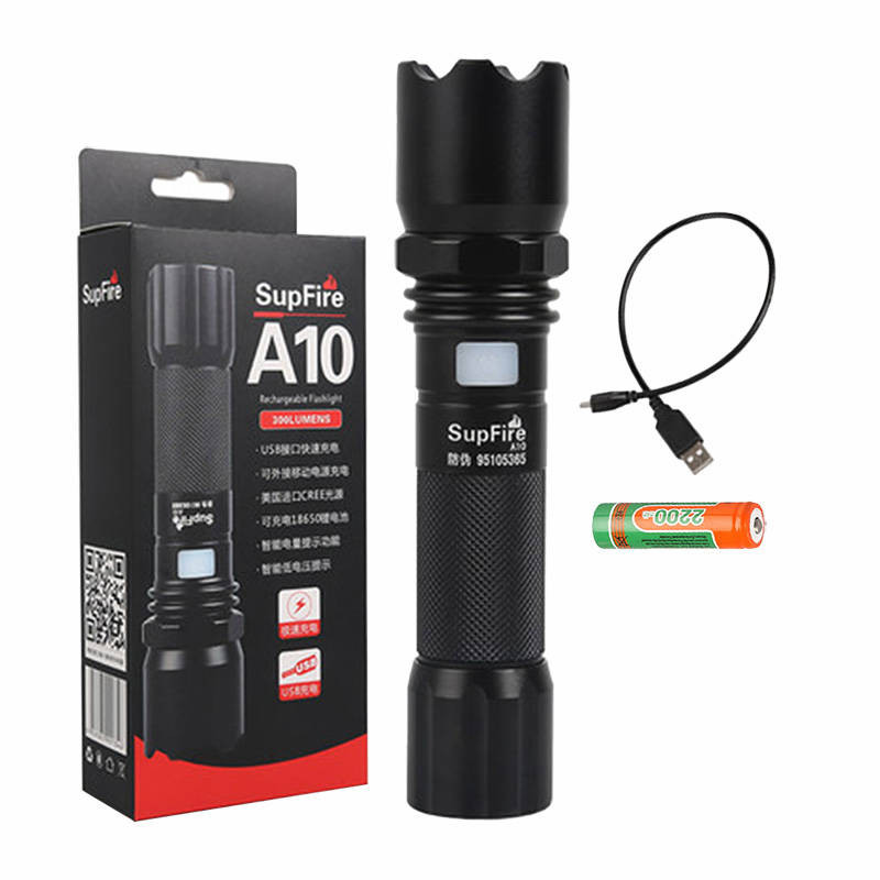Žibintuvėlis Superfire A10 550lm USB Žibintuvėlis Superfire A10 550lm USB