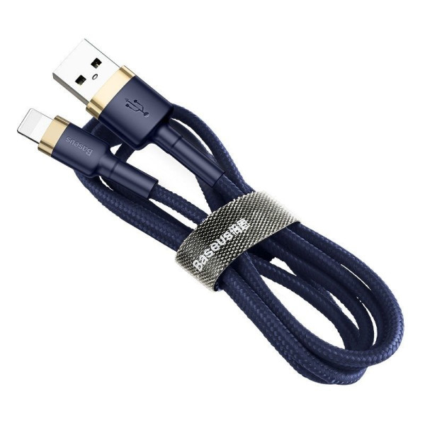 Baseus Cafule Lightning kabelis 15A 2m auksinis + tamsiai mėlynas