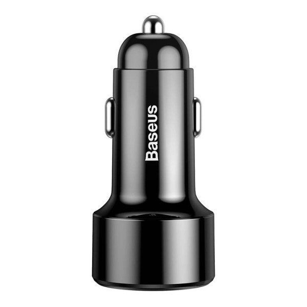 Baseus Magic USB + USB-C QC 40 PD 45W automobilinis įkroviklis juodas