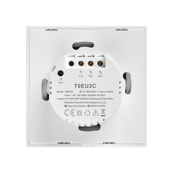 Smart Switch WiFi Sonoff T0 EU TX 2 kanalai