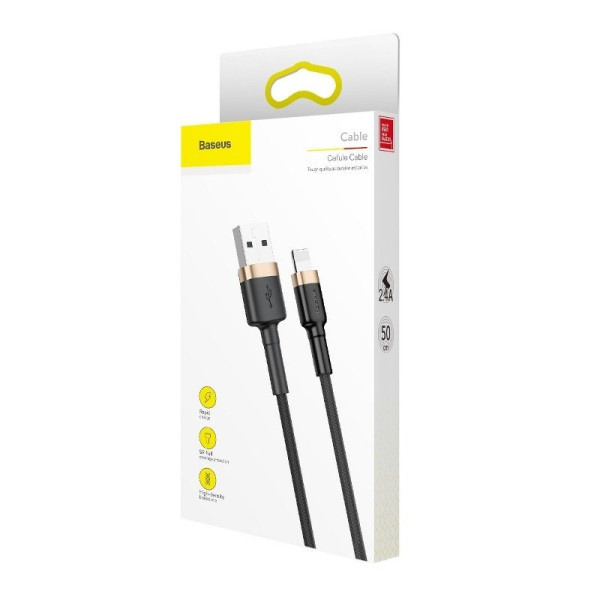 „Baseus Cafule“ kabelis USB Lightning 15 A 2 m auksinis + juodas