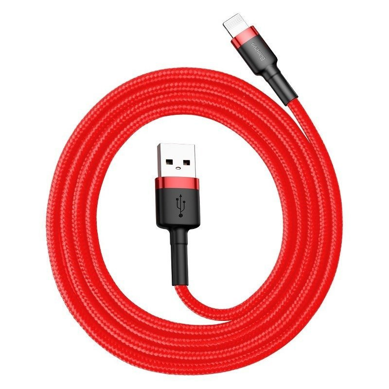 „Baseus Cafule“ kabelis USB Lightning 15A 2m raudonas „Baseus Cafule“ kabelis USB Lightning 15A 2m raudonas