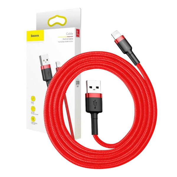 „Baseus Cafule“ kabelis USB Lightning 2A 3m raudonas