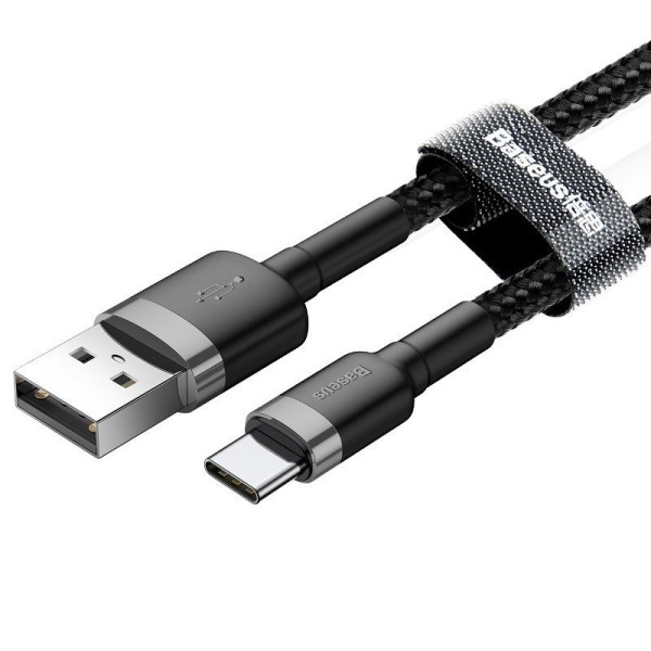 Baseus Cafule USB-C laidas 2A 3m juoda + pilka