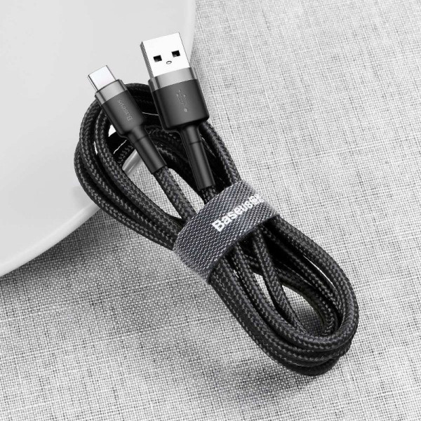Baseus Cafule USB-C laidas 2A 3m juoda + pilka