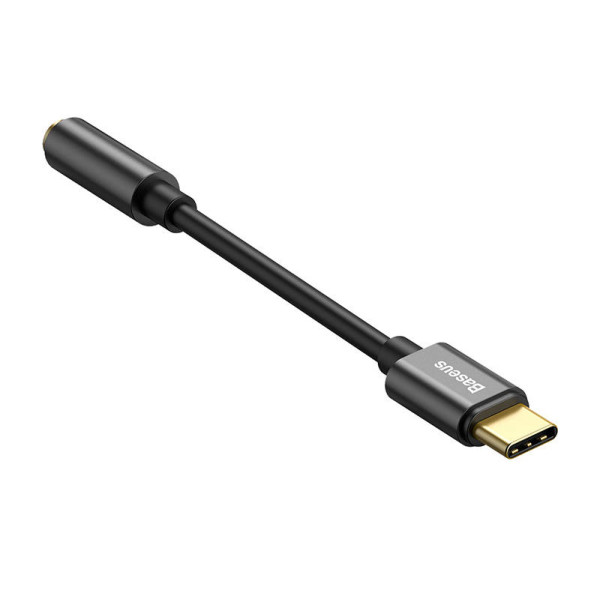 „Baseus L54“ garso adapteris USB-C + mini lizdas 35 mm juodas