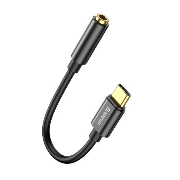 „Baseus L54“ garso adapteris USB-C + mini lizdas 35 mm juodas