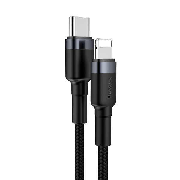 Baseus Cafule C tipo kabelis į iP PD 18W 1m pilkas+juodas