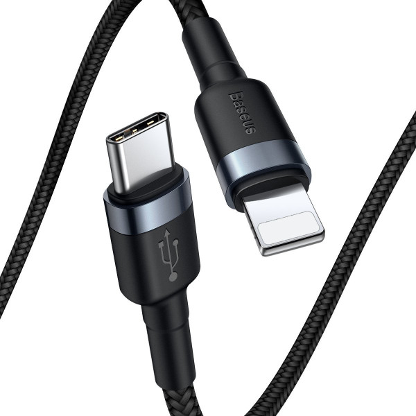 Baseus Cafule C tipo kabelis į iP PD 18W 1m pilkas+juodas