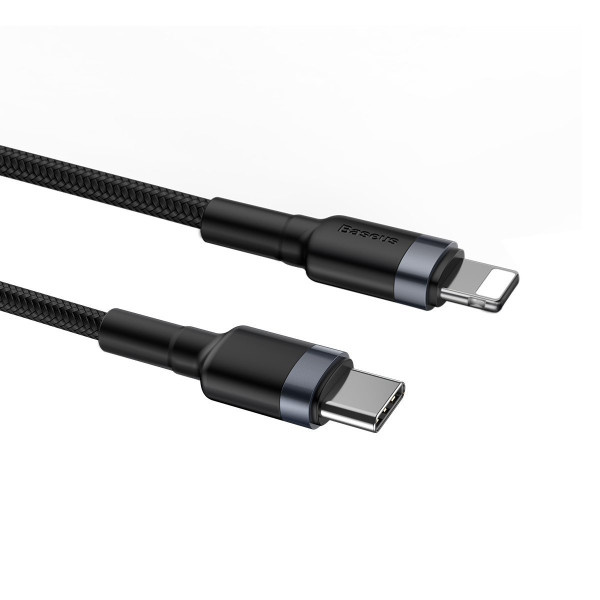 Baseus Cafule C tipo kabelis į iP PD 18W 1m pilkas+juodas