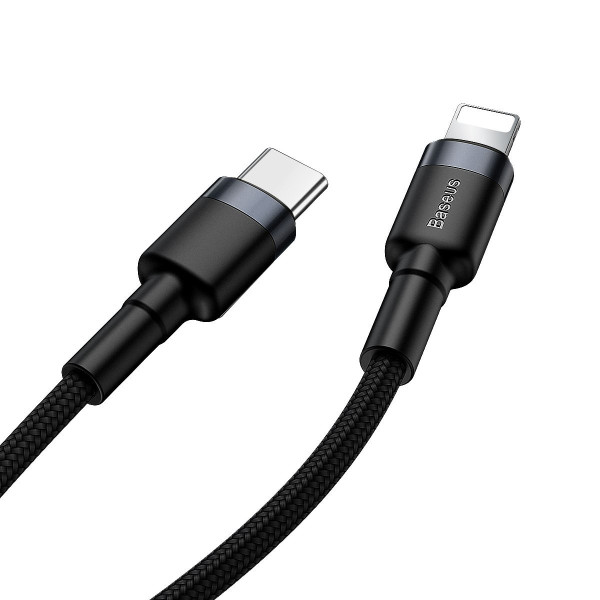 Baseus Cafule C tipo kabelis į iP PD 18W 1m pilkas+juodas
