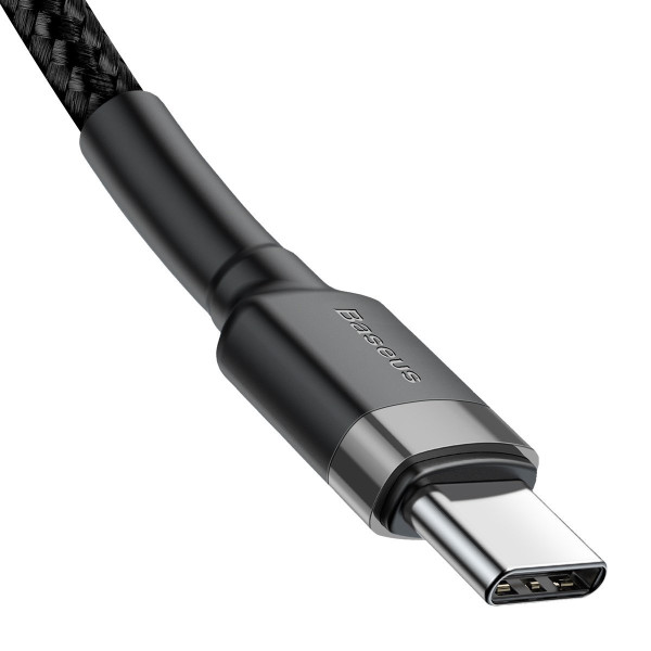 Baseus Cafule PD20 60 W blykstės įkrovimas USB skirtas C tipo kabeliui 20 V 3 A 2 m pilka + juoda