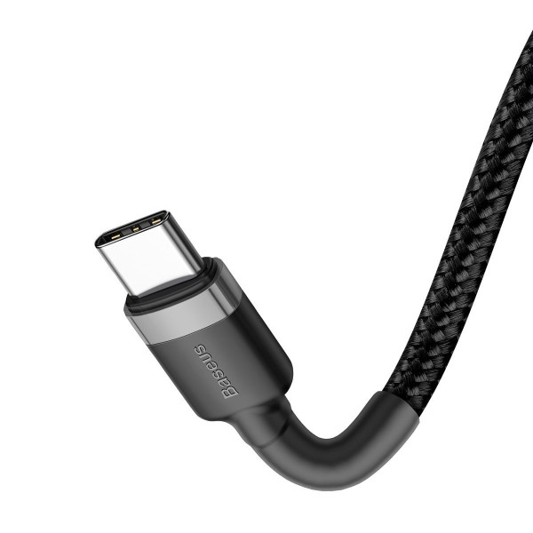 Baseus Cafule PD20 60 W blykstės įkrovimas USB skirtas C tipo kabeliui 20 V 3 A 2 m pilka + juoda