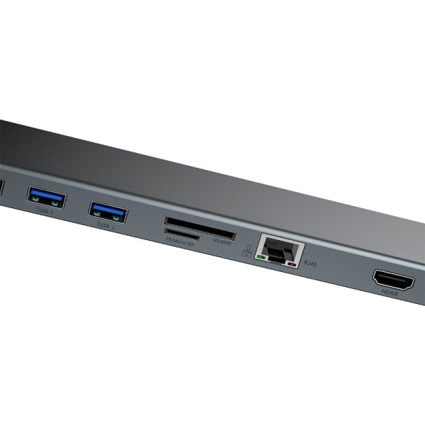 „Baseus Enjoyment“ serijos daugiafunkcis C tipo išmanusis HD HUB PD/HD4K2/VGA/RJ45/SD/TF/USB3/Audio1/Stovas Ta
