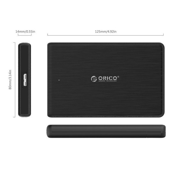 Orico kietojo disko korpusas SSD 25 + USB 30 Micro B kabelis