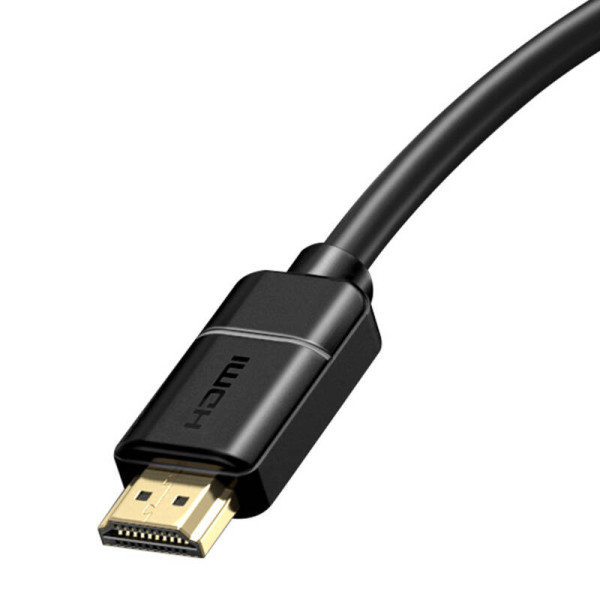 „Baseus“ 2x HDMI 20 4K 60 Hz kabelis 3D HDR 18 Gbps 1 m juodas