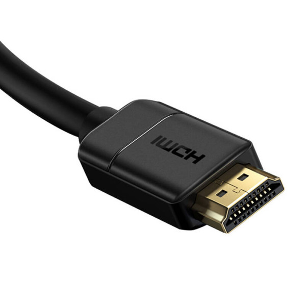 „Baseus“ 2x HDMI 20 4K 60 Hz kabelis 3D HDR 18 Gbps 1 m juodas
