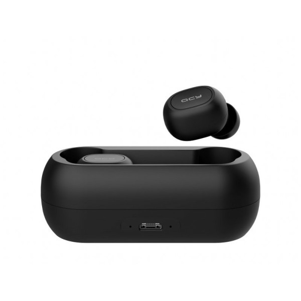 Belaidės ausinės TWS QCY T1C Bluetooth V50 juoda
