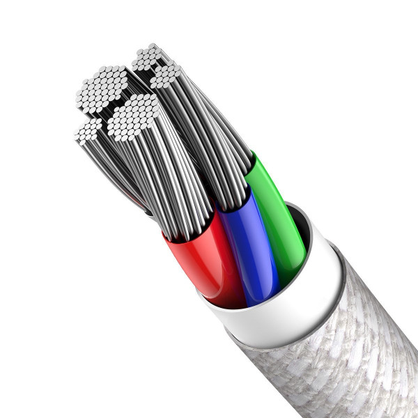 „Baseus“ didelio tankio pintas C tipo kabelis iki „Lightning“ PD 20 W 1 m baltas
