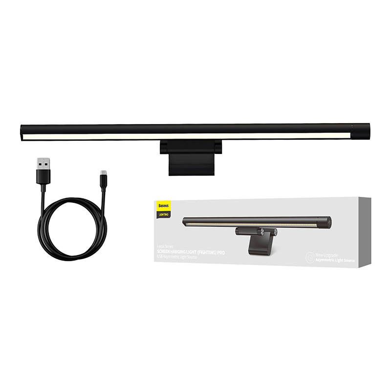 Baseus i-wok Pro serijos USB laipsniškai pritemdomas ekrano pakabinamas šviestuvas kovojamas Juoda Baseus i-wok Pro serijos USB laipsniškai pritemdomas ekrano pakabinamas šviestuvas kovojamas Juoda