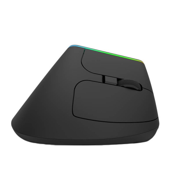 Belaidė vertikali pelė Delux M618DB BT40 + 24GHz 4000DPI RGB